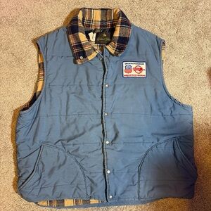 Union Pacific Missouri Pacific Railroad Vest Golden Fleece Spiewak Quilted 2XL